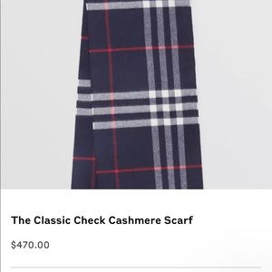 Classic Check Cashmere Scarf - Burberry